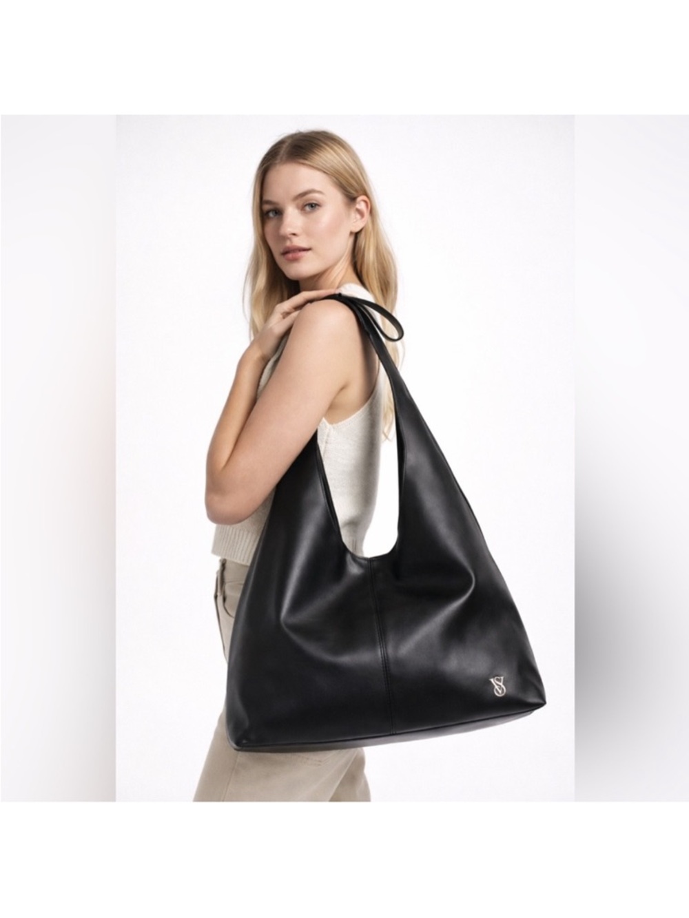 Victoria's Secret Black Bow Tote Bag